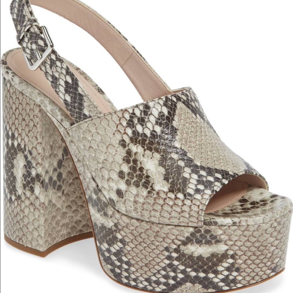 Miu Miu snakeskin platform sandals